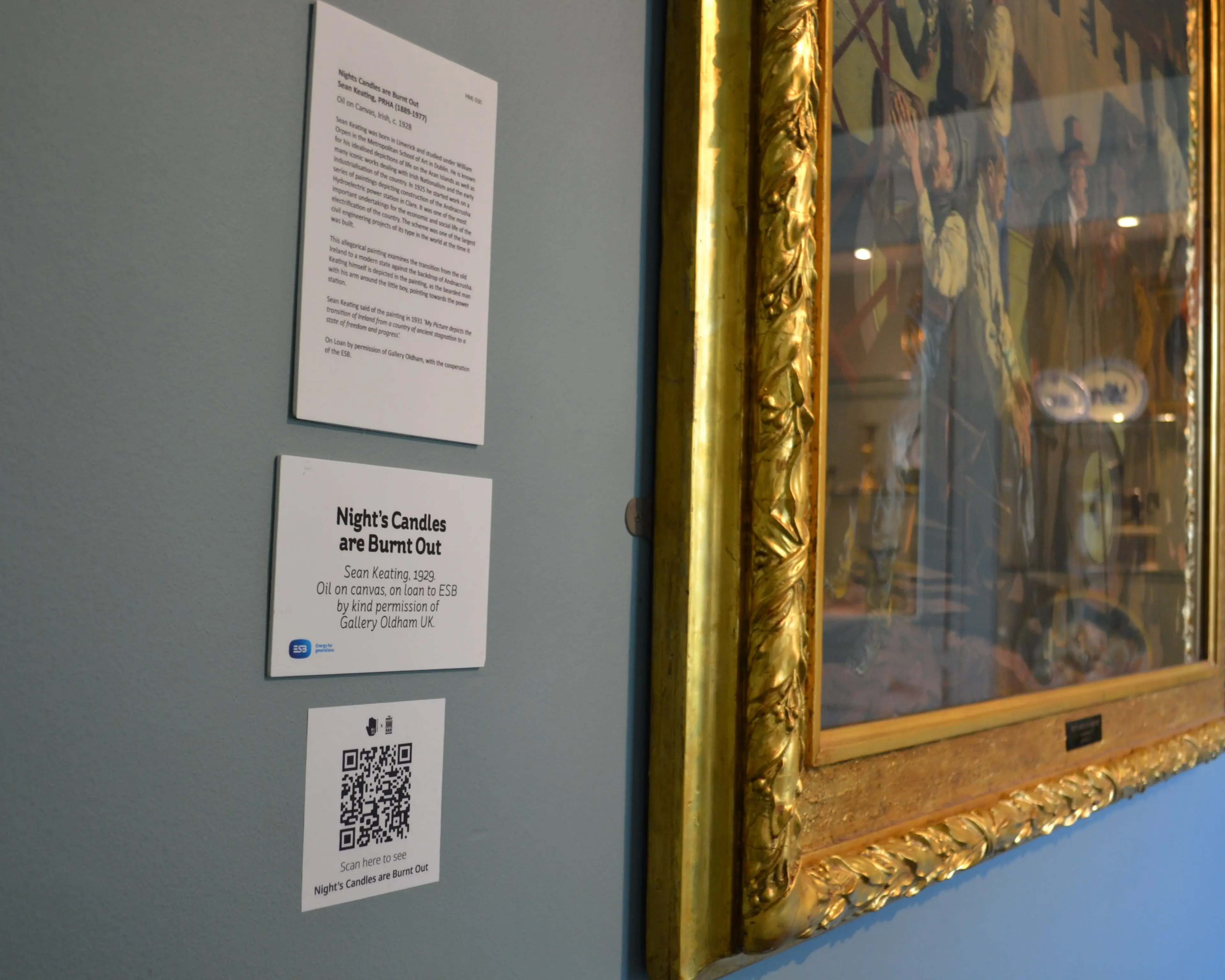 MUSA's scan QR code poster at The Hunt Museum
